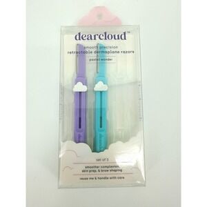 Dearcloud Smooth Precision Retractable Dermaplane Razors Pastel Wonder Set of 2